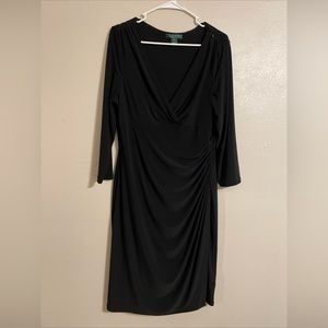 Lauren Ralph Lauren Black Dress Knee Lengths size 16